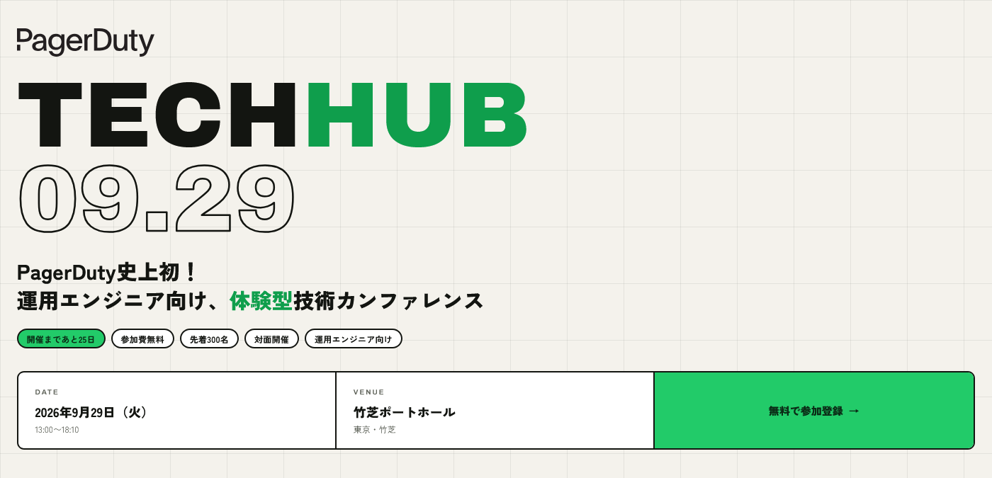 PagerDuty Tech Hub 2026